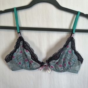 Victoria's Secret Unlined Demi Elephant Floral Bra